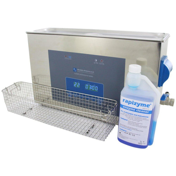 10 Litre 40 kHz Medical Instrument Ultrasonic Cleaner Bundle