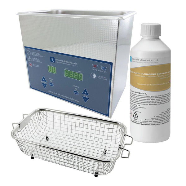 3 Litre Digital Ultrasonic Cleaner Bundle