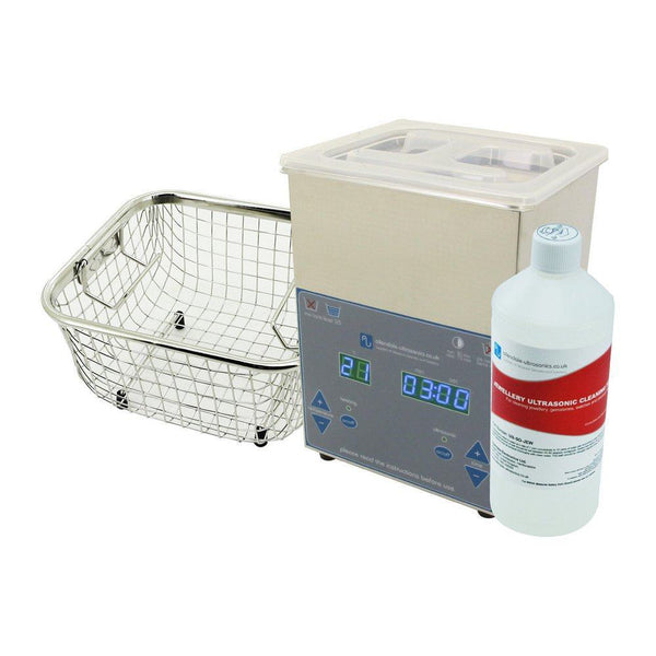 2 Litre Digital Control Jewellery Ultrasonic Cleaning Bundle